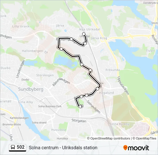 502 Bus Line Map