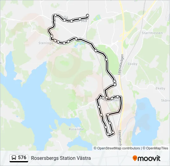 576 Bus Line Map