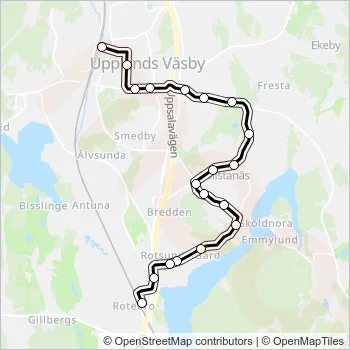 533 Bus Line Map