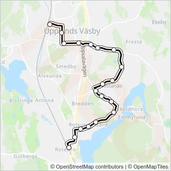 533 Bus Line Map