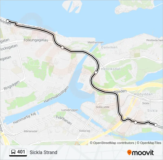 401 Bus Line Map