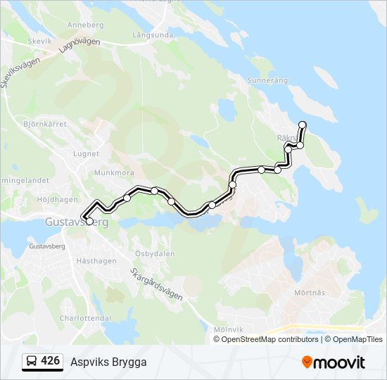 426 bus Line Map