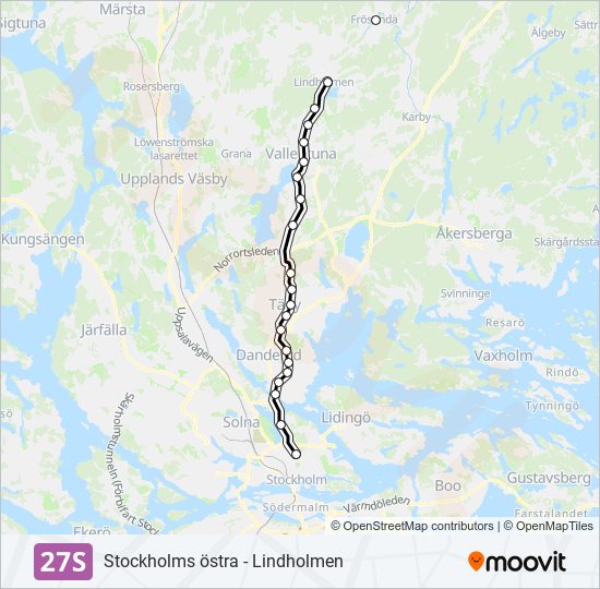 27S light rail Line Map