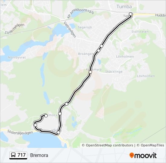 717 bus Line Map