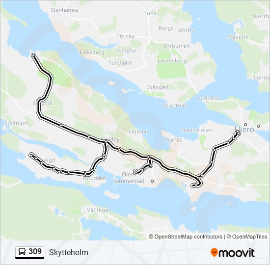 309 bus Line Map