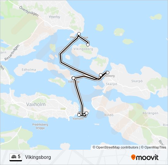 5 Ferry Line Map