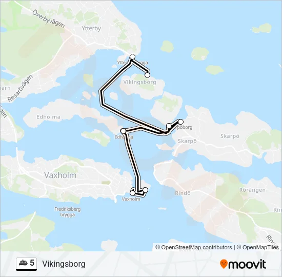 5 Ferry Line Map