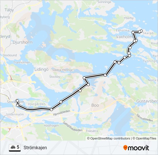 5 Ferry Line Map