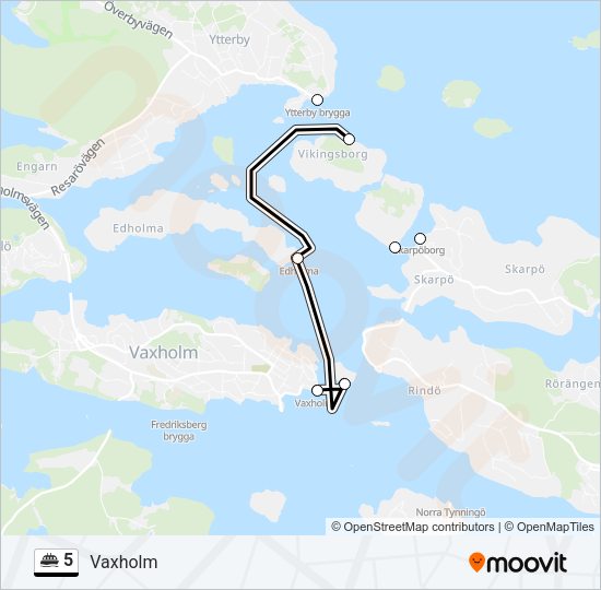 5 Ferry Line Map