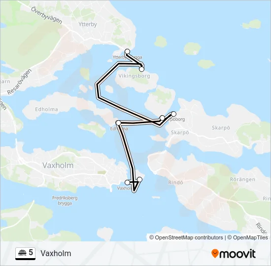 5 Ferry Line Map