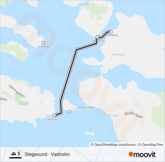 5 ferry Line Map