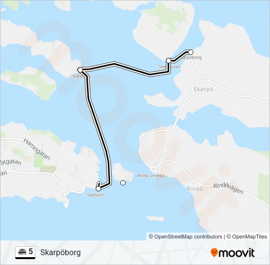 5 Ferry Line Map