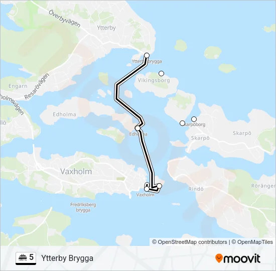 5 Ferry Line Map