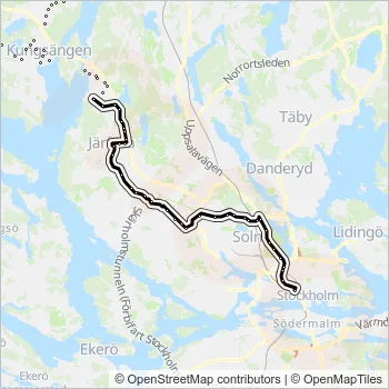591 Bus Line Map