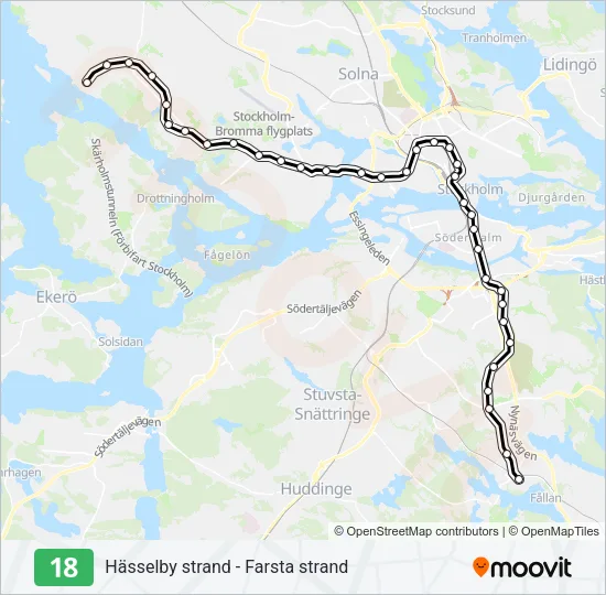 18 Metro Line Map