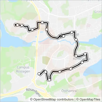 657 Bus Line Map
