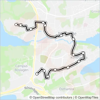 657 Bus Line Map
