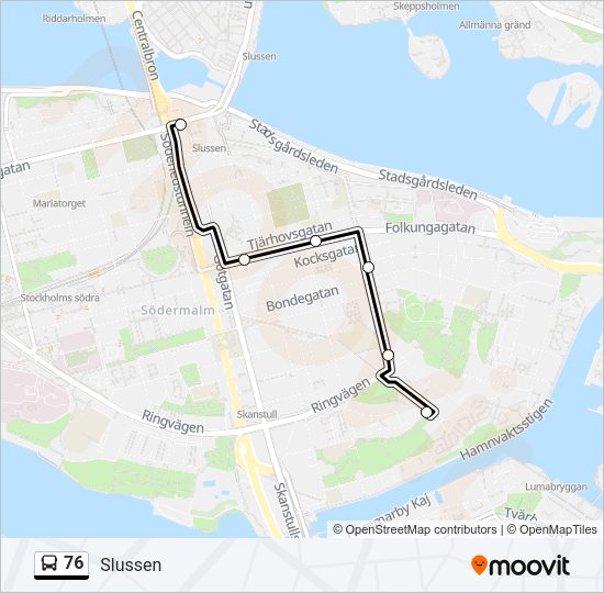 76 Bus Line Map