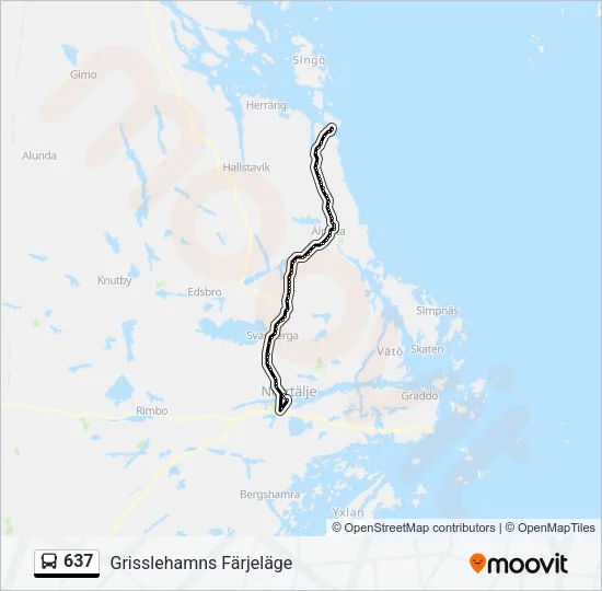 637 Bus Line Map