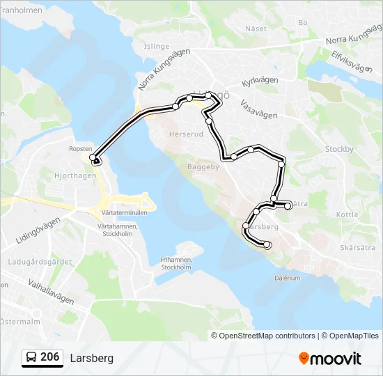 206  Line Map