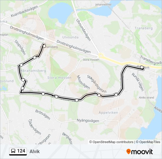 124 Bus Line Map