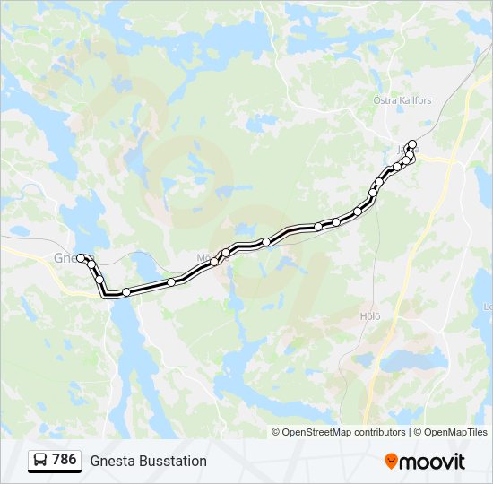 786 bus Line Map