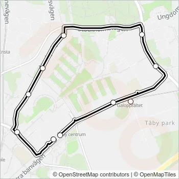 614 Bus Line Map