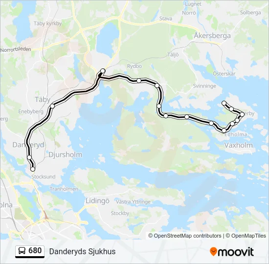680 Bus Line Map