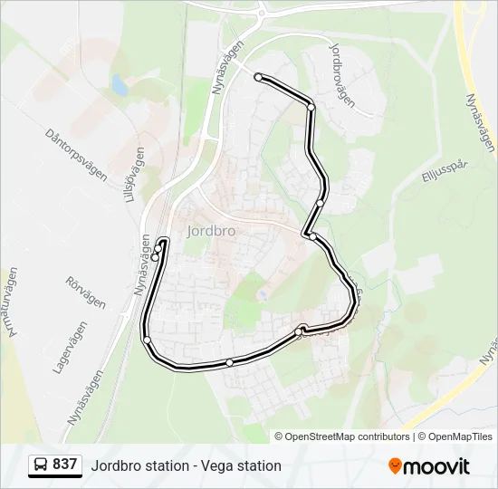 837 Bus Line Map