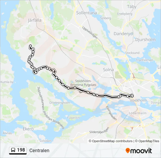 198 Bus Line Map
