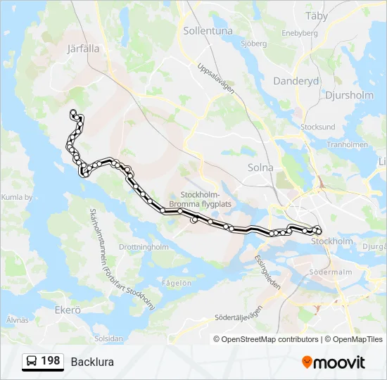 198 Bus Line Map
