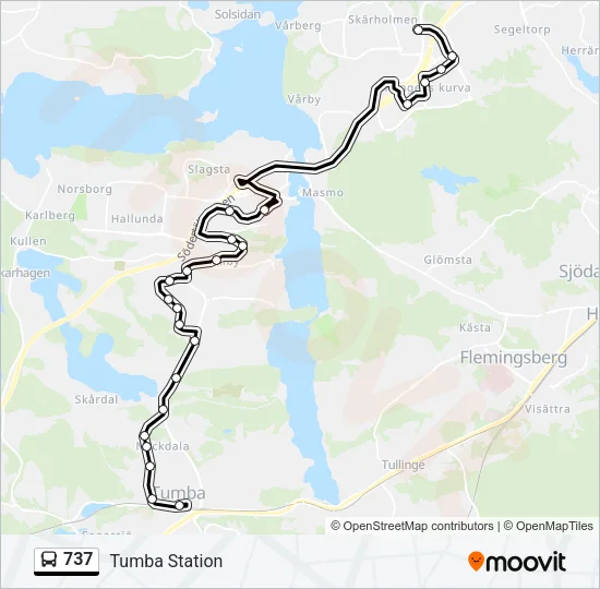 737 Bus Line Map