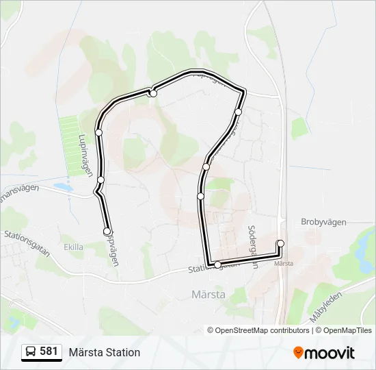 581 Bus Line Map