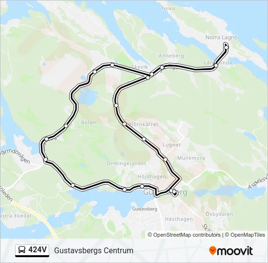 424V Bus Line Map