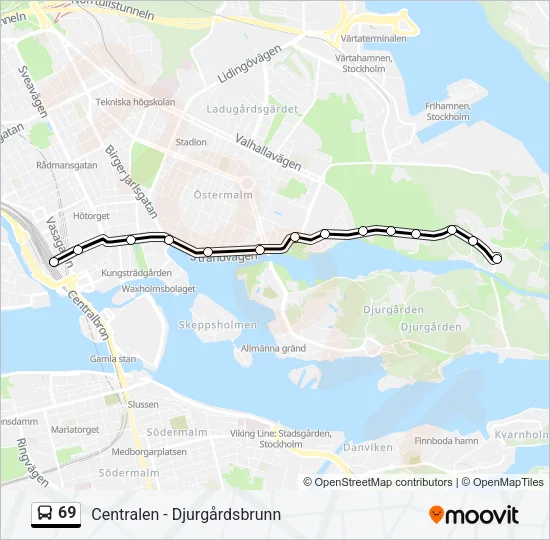 69 Bus Line Map