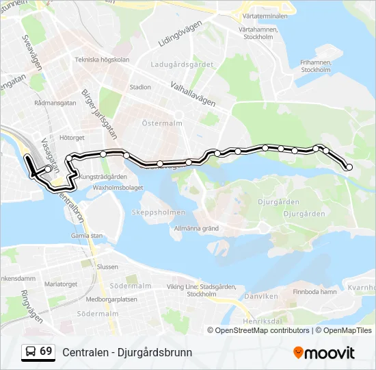 69 Bus Line Map