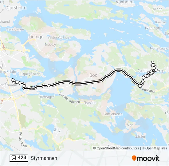 423 Bus Line Map