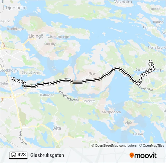 423 Bus Line Map