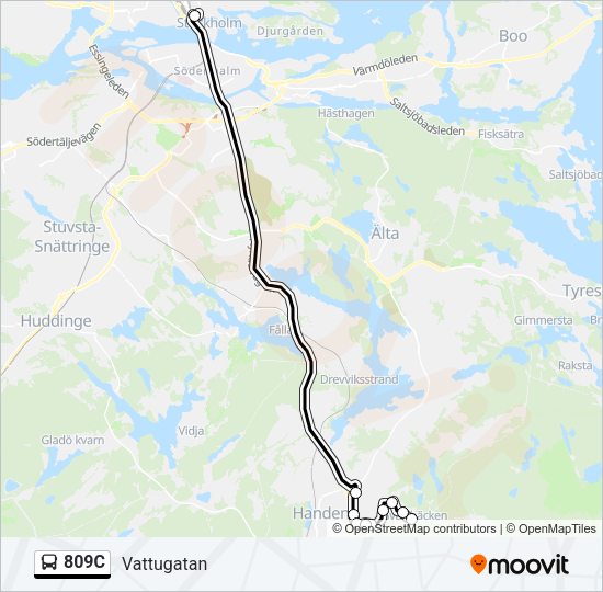 809C Bus Line Map