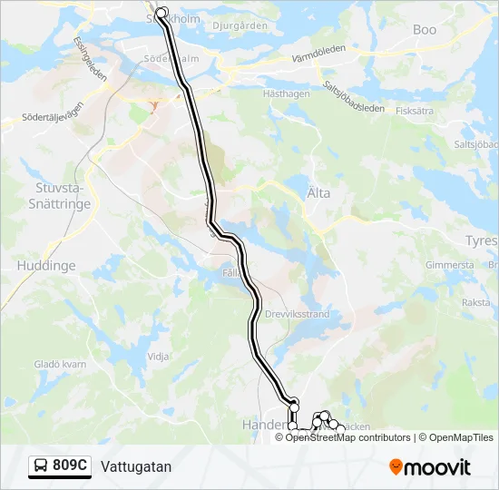 809C Bus Line Map