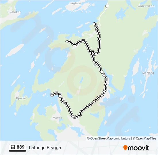 889 Bus Line Map