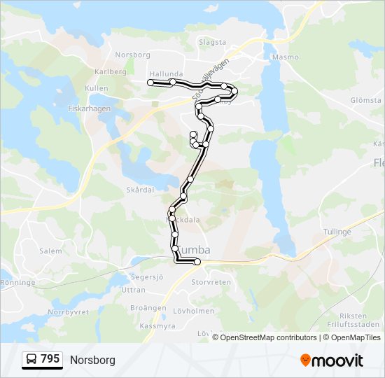 795 bus Line Map