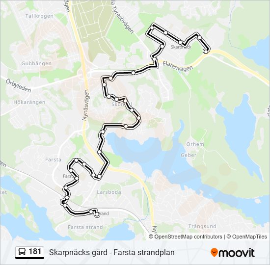 181 bus Line Map