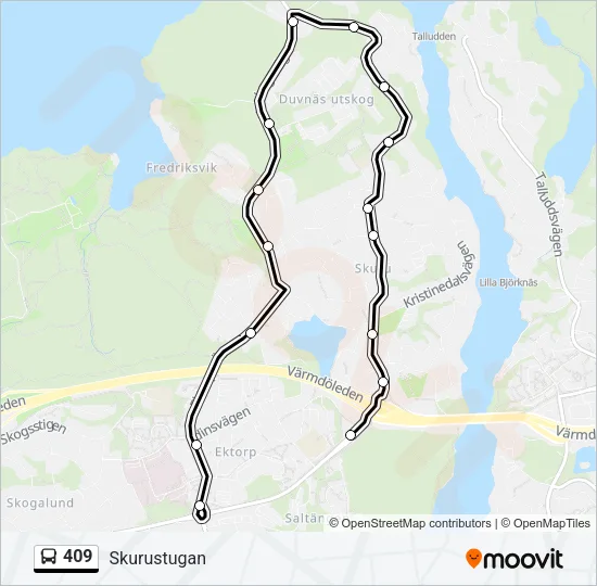 409 Bus Line Map