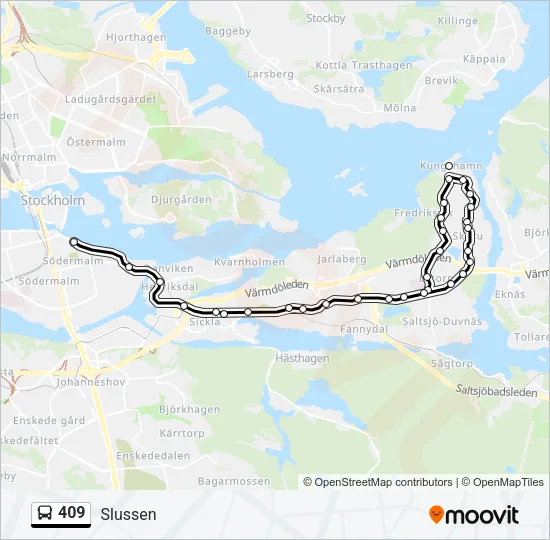 409 Bus Line Map