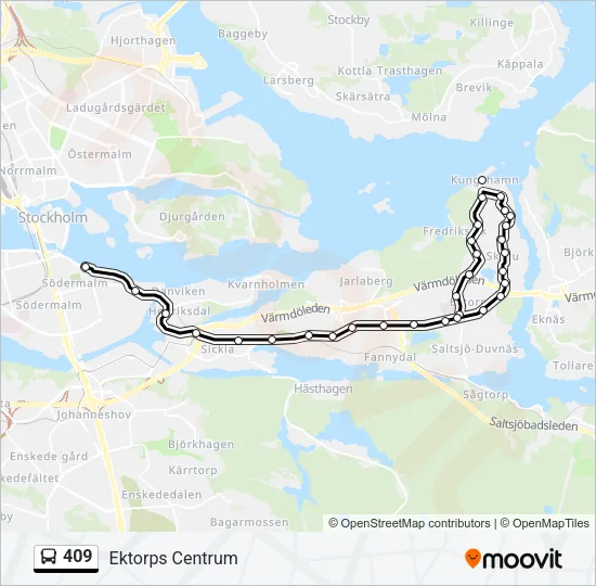 409 Bus Line Map