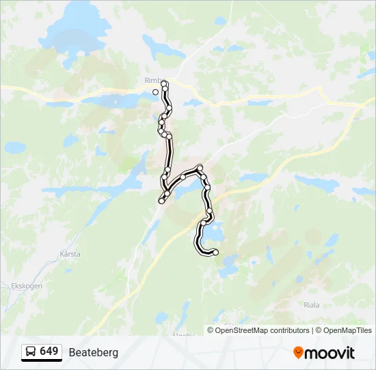 649 Bus Line Map