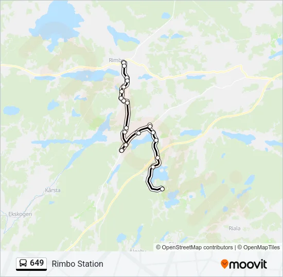 649 Bus Line Map