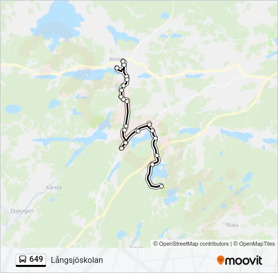 649 Bus Line Map