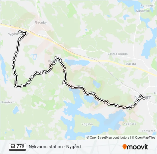 779 Bus Line Map